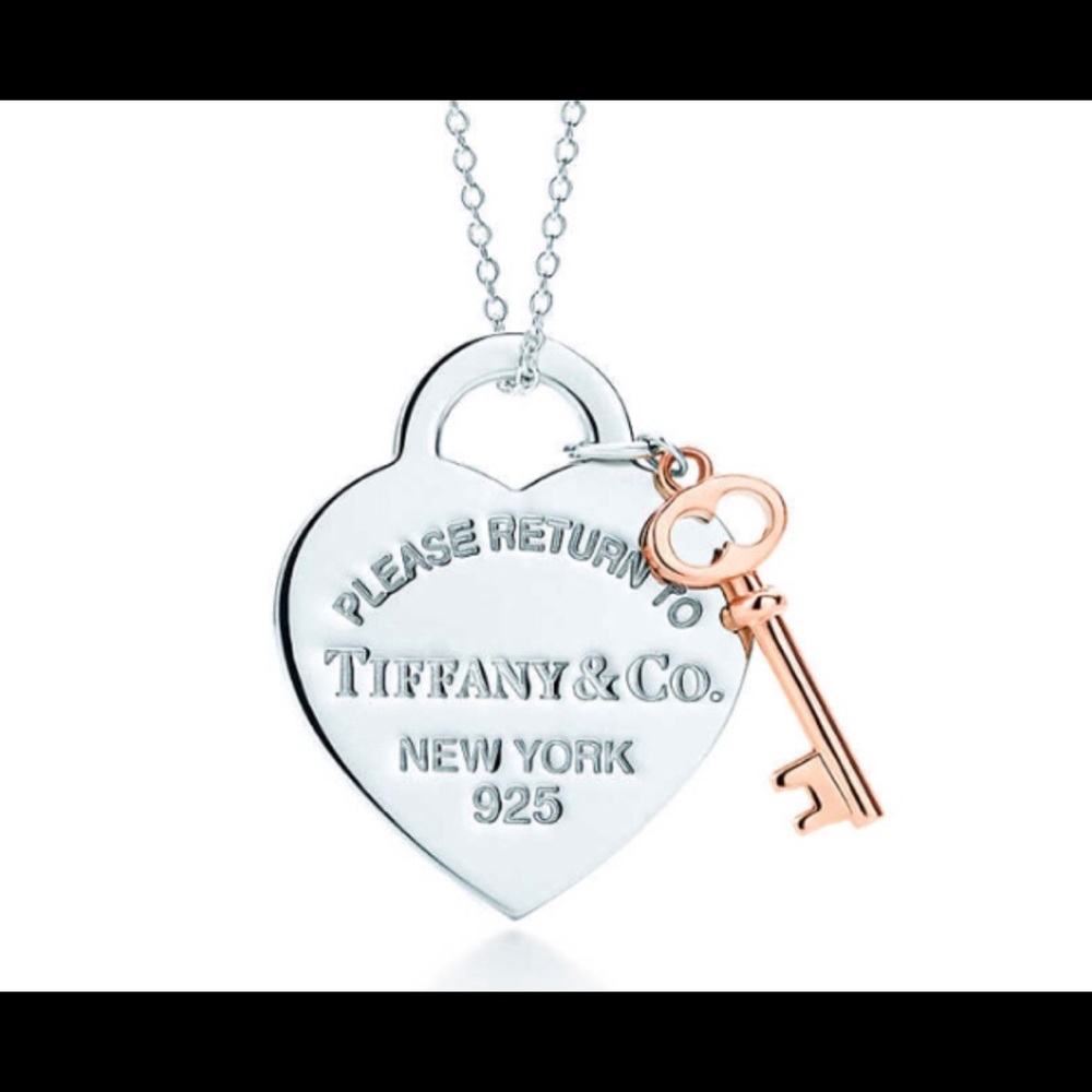 Rare Tiffany Return to Tiffany Heart Key Pendant